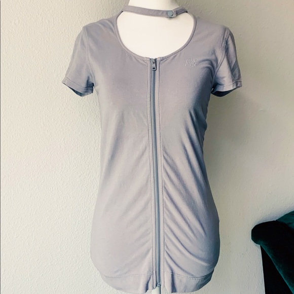 Armani Exchange Tops - COPY - Armani Exchange Zip Up Choker Top
